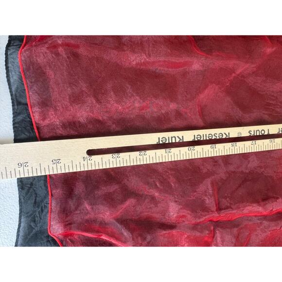 Vintage Nautical‎ Square Scarf Lot Navy Blue Solid Red Sheer Striped Pattern - Picture 9 of 12